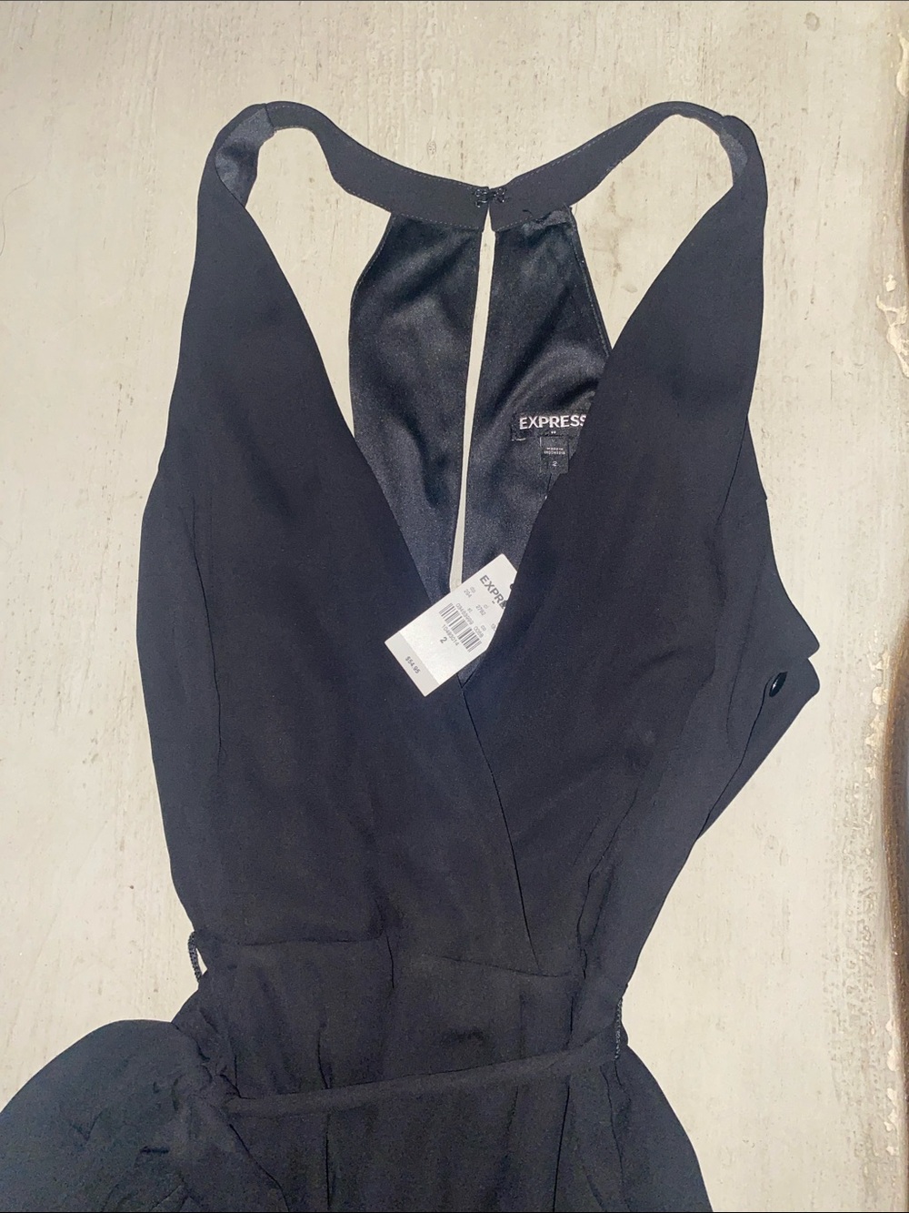 New Express size 2 Black Romper, original 54.95$